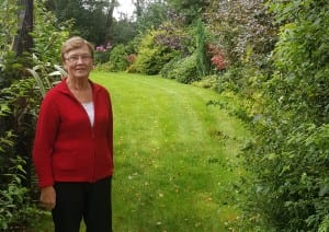 A proud Carmel Murray in her perfect garden